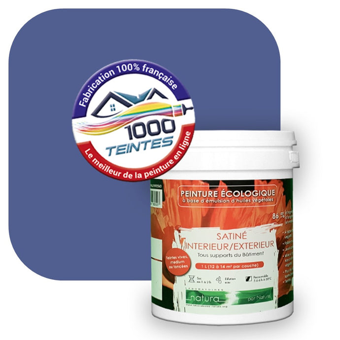 Peinture écologique Natura Tassili® Les Bleus (L'Atelier by Edicolor 141E/141-E/141E1) Intérieur/Extérieur SATIN