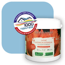 Charger l&#39;image dans la galerie, Peinture écologique Natura Tassili® Les Bleus (L&#39;Atelier by Edicolor 148B/148-B/148B1) Intérieur/Extérieur SATIN
