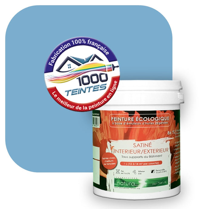 Peinture écologique Natura Tassili® Les Bleus (L'Atelier by Edicolor 150C/150-C/150C1) Intérieur/Extérieur SATIN