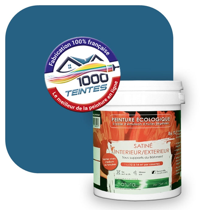 Peinture écologique Natura Tassili® Les Bleus (L'Atelier by Edicolor 154E/154-E/154E1) Intérieur/Extérieur SATIN