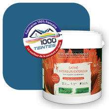 Charger l&#39;image dans la galerie, Peinture écologique Natura Tassili® Les Bleus (L&#39;Atelier by Edicolor 154E/154-E/154E1) Intérieur/Extérieur SATIN
