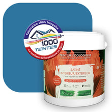 Charger l&#39;image dans la galerie, Peinture écologique Natura Tassili® Les Bleus (L&#39;Atelier by Edicolor 155D/155-D/155D1) Intérieur/Extérieur SATIN
