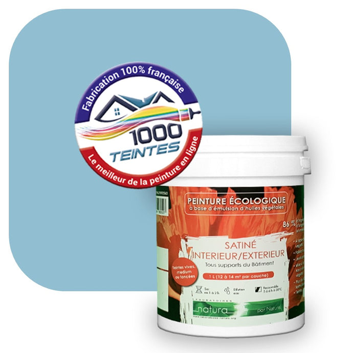 Peinture écologique Natura Tassili® Les Bleus (L'Atelier by Edicolor 156B/156-B/156B1) Intérieur/Extérieur SATIN
