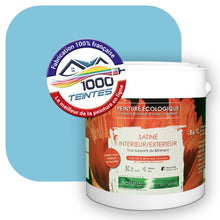 Charger l&#39;image dans la galerie, Peinture écologique Natura Tassili® Les Bleus (L&#39;Atelier by Edicolor 158B/158-B/158B1) Intérieur/Extérieur SATIN
