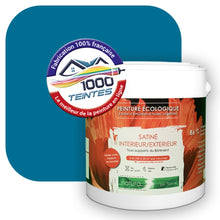 Charger l&#39;image dans la galerie, Peinture écologique Natura Tassili® Les Bleus (L&#39;Atelier by Edicolor 158E/158-E/158E1) Intérieur/Extérieur SATIN
