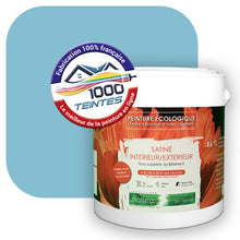 Charger l&#39;image dans la galerie, Peinture écologique Natura Tassili® Les Bleus (L&#39;Atelier by Edicolor 159B/159-B/159B1) Intérieur/Extérieur SATIN

