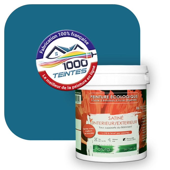 Peinture écologique Natura Tassili® Les Bleus (L'Atelier by Edicolor 159D/159-D/159D1) Intérieur/Extérieur SATIN