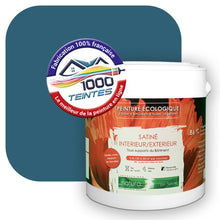 Charger l&#39;image dans la galerie, Peinture écologique Natura Tassili® Les Bleus (L&#39;Atelier by Edicolor 160E/160-E/160E1) Intérieur/Extérieur SATIN
