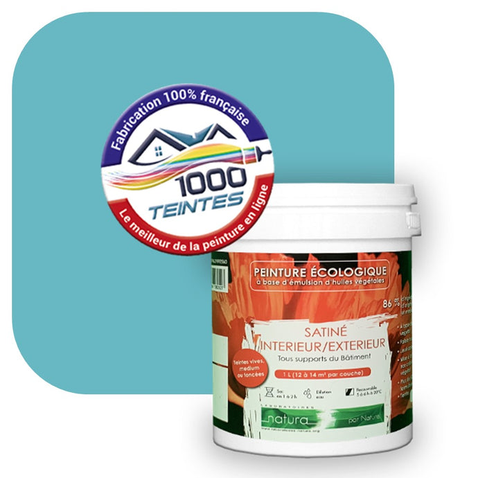 Peinture écologique Natura Tassili® Les Bleus (L'Atelier by Edicolor 162C/162-C/162C1) Intérieur/Extérieur SATIN