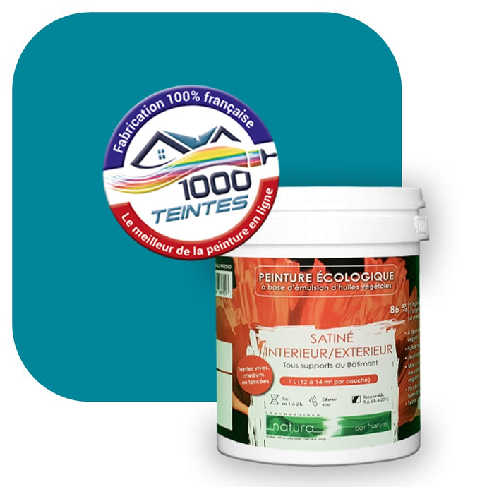 Peinture écologique Natura Tassili® Les Bleus (L'Atelier by Edicolor 162D/162-D/162D1) Intérieur/Extérieur SATIN