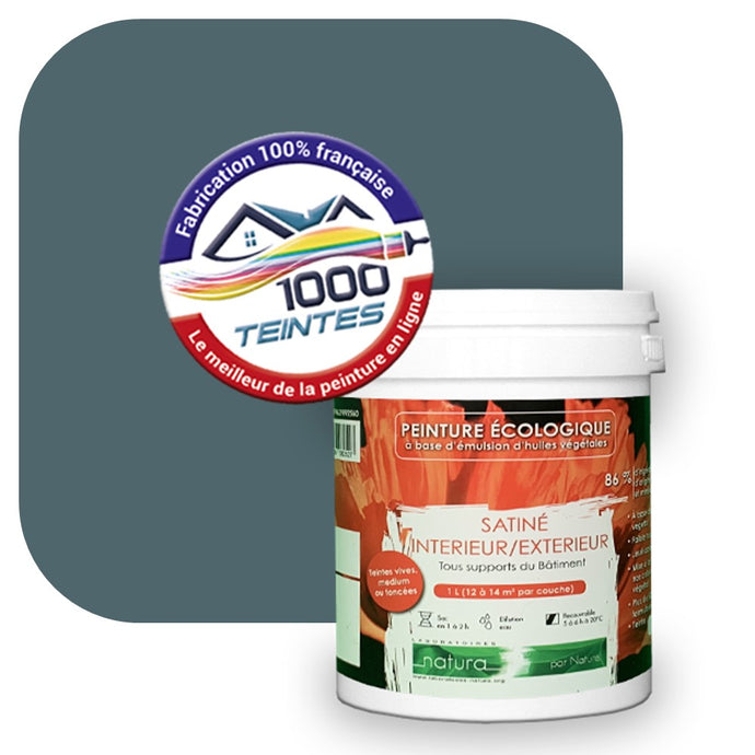 Peinture écologique Natura Tassili® Les Bleus (L'Atelier by Edicolor 166E/166-E/166E1) Intérieur/Extérieur SATIN