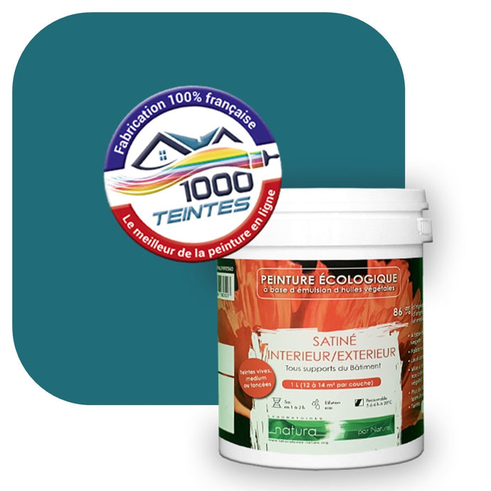Peinture écologique Natura Tassili® Les Bleus (L'Atelier by Edicolor 168E/168-E/168E1) Intérieur/Extérieur SATIN