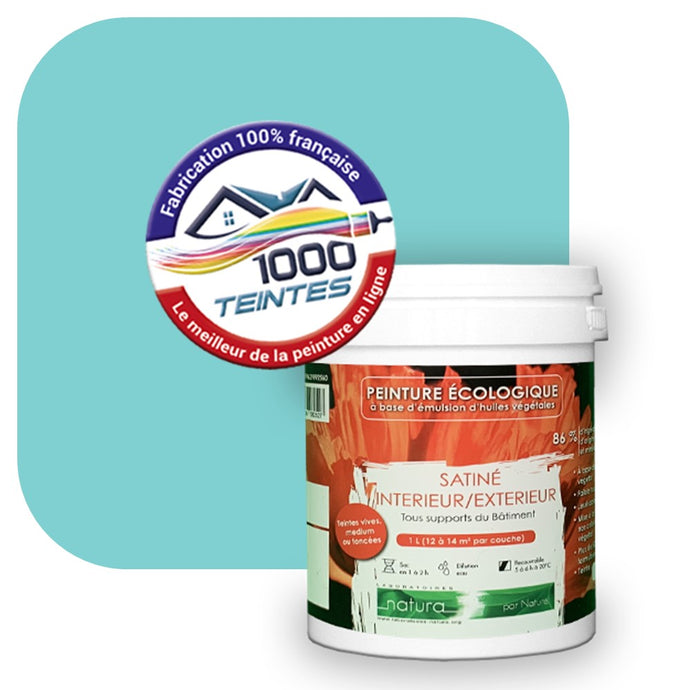 Peinture écologique Natura Tassili® Les Bleus (L'Atelier by Edicolor 169B/169-B/169B1) Intérieur/Extérieur SATIN