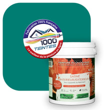 Charger l&#39;image dans la galerie, Peinture écologique Natura Tassili® Les Verts (L&#39;Atelier by Edicolor 174D/174-D/174D1) Intérieur/Extérieur SATIN
