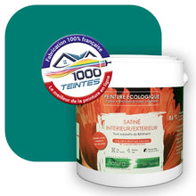 Charger l&#39;image dans la galerie, Peinture écologique Natura Tassili® Les Verts (L&#39;Atelier by Edicolor 174D/174-D/174D1) Intérieur/Extérieur SATIN

