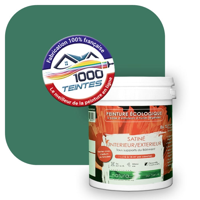 Peinture écologique Natura Tassili® Les Verts (L'Atelier by Edicolor 176E/176-E/176E1) Intérieur/Extérieur SATIN