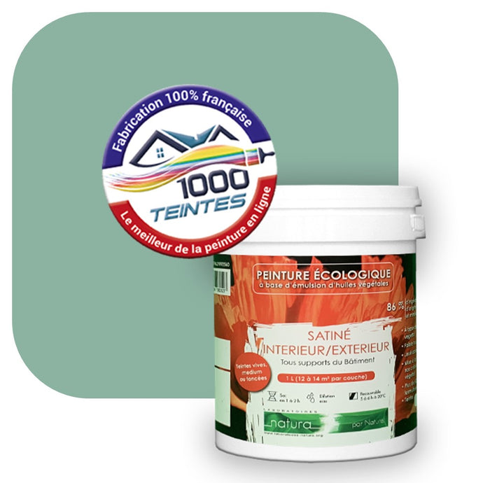 Peinture écologique Natura Tassili® Les Verts (L'Atelier by Edicolor 177B/177-B/177B1) Intérieur/Extérieur SATIN