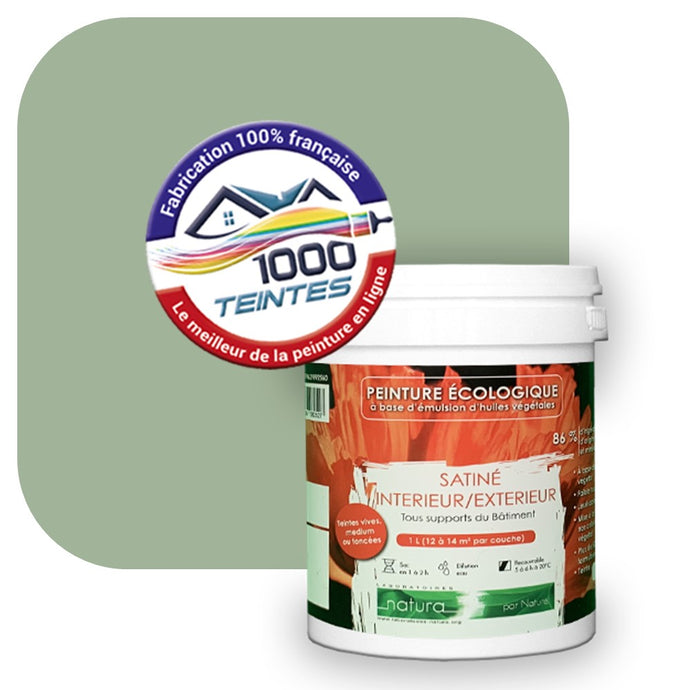 Peinture écologique Natura Tassili® Les Verts (L'Atelier by Edicolor 180B/180-B/180B1) Intérieur/Extérieur SATIN