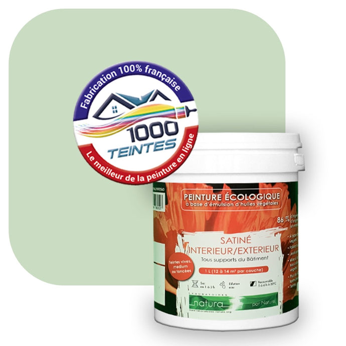 Peinture écologique Natura Tassili® Les Verts (L'Atelier by Edicolor 181A/181-A/181A1) Intérieur/Extérieur SATIN