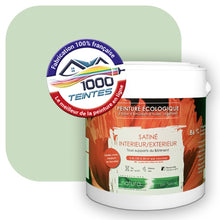 Charger l&#39;image dans la galerie, Peinture écologique Natura Tassili® Les Verts (L&#39;Atelier by Edicolor 181A/181-A/181A1) Intérieur/Extérieur SATIN
