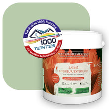 Charger l&#39;image dans la galerie, Peinture écologique Natura Tassili® Les Verts (L&#39;Atelier by Edicolor 181B/181-B/181B1) Intérieur/Extérieur SATIN
