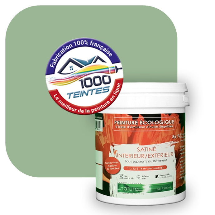 Peinture écologique Natura Tassili® Les Verts (L'Atelier by Edicolor 181C/181-C/181C1) Intérieur/Extérieur SATIN