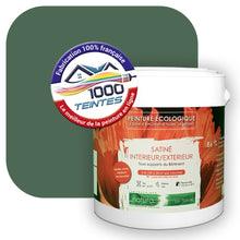 Charger l&#39;image dans la galerie, Peinture écologique Natura Tassili® Les Verts (L&#39;Atelier by Edicolor 181E/181-E/181E1) Intérieur/Extérieur SATIN
