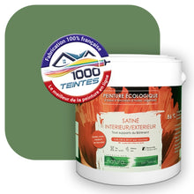 Charger l&#39;image dans la galerie, Peinture écologique Natura Tassili® Les Verts (L&#39;Atelier by Edicolor 182C/182-C/182C1) Intérieur/Extérieur SATIN

