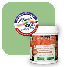 Charger l&#39;image dans la galerie, Peinture écologique Natura Tassili® Les Verts (L&#39;Atelier by Edicolor 183A/183-A/183A1) Intérieur/Extérieur SATIN

