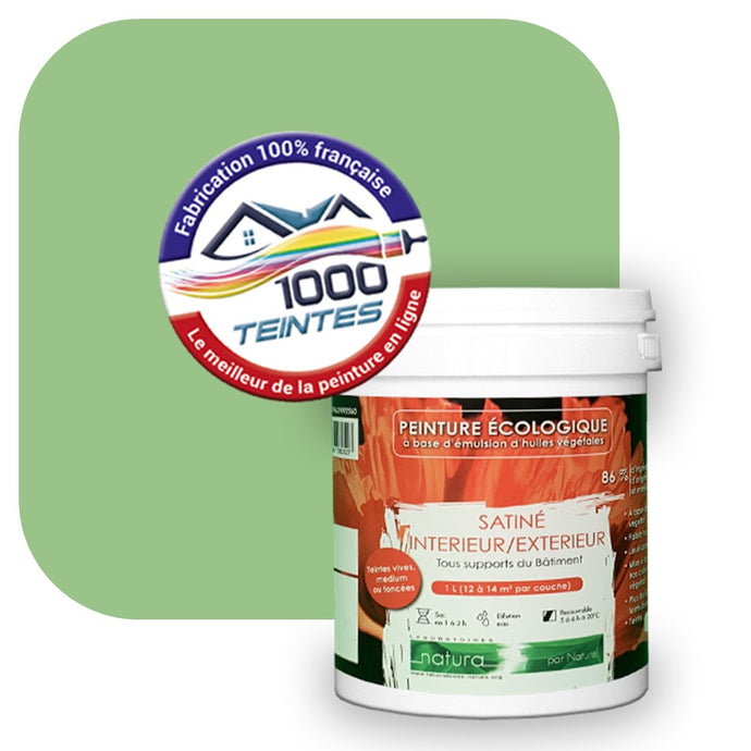 Peinture écologique Natura Tassili® Les Verts (L'Atelier by Edicolor 183A/183-A/183A1) Intérieur/Extérieur SATIN