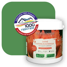 Charger l&#39;image dans la galerie, Peinture écologique Natura Tassili® Les Verts (L&#39;Atelier by Edicolor 183B/183-B/183B1) Intérieur/Extérieur SATIN

