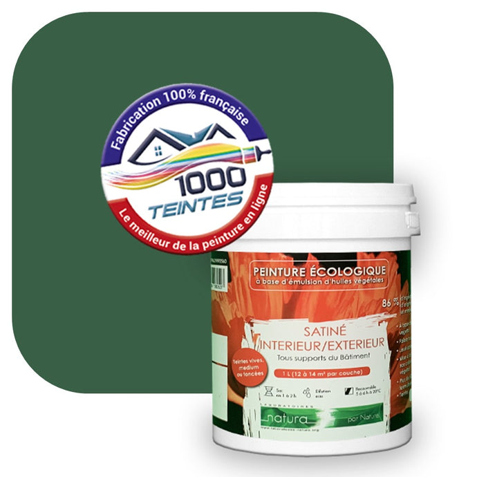 Peinture écologique Natura Tassili® Les Verts (L'Atelier by Edicolor 183E/183-E/183E1) Intérieur/Extérieur SATIN