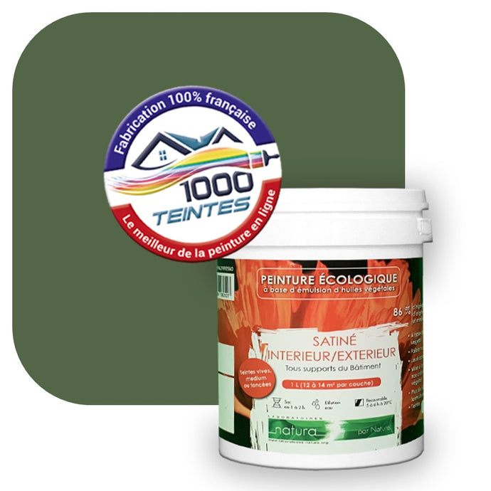 Peinture écologique Natura Tassili® Les Verts (L'Atelier by Edicolor 184E/184-E/184E1) Intérieur/Extérieur SATIN