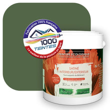 Charger l&#39;image dans la galerie, Peinture écologique Natura Tassili® Les Verts (L&#39;Atelier by Edicolor 184E/184-E/184E1) Intérieur/Extérieur SATIN
