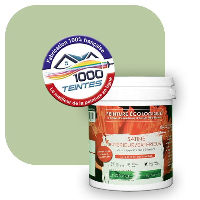 Peinture écologique Natura Tassili® Les Verts (L'Atelier by Edicolor 185C/185-C/185C1) Intérieur/Extérieur SATIN
