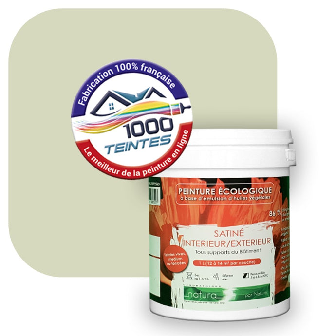Peinture écologique Natura Tassili® Les Verts (L'Atelier by Edicolor 191B/191-B/191B1) Intérieur/Extérieur SATIN