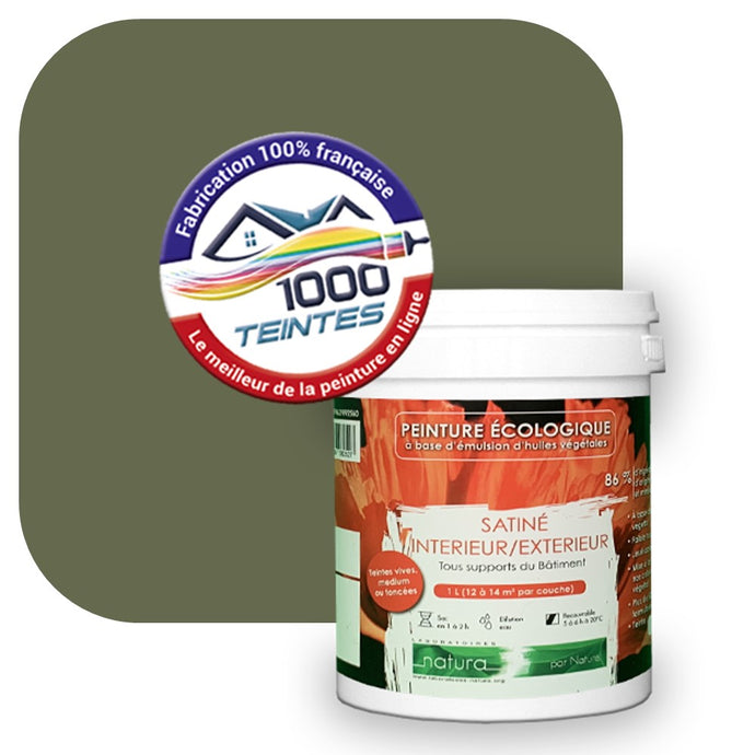 Peinture écologique Natura Tassili® Les Verts (L'Atelier by Edicolor 193E/193-E/193E1) Intérieur/Extérieur SATIN