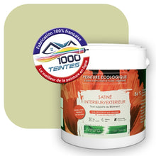 Charger l&#39;image dans la galerie, Peinture écologique Natura Tassili® Les Verts (L&#39;Atelier by Edicolor 194A/194-A/194A1) Intérieur/Extérieur SATIN
