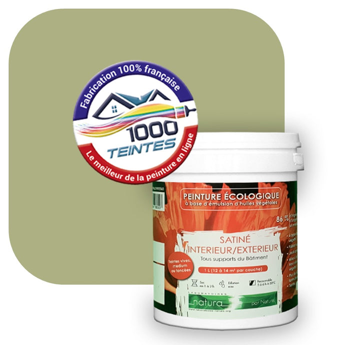 Peinture écologique Natura Tassili® Les Verts (L'Atelier by Edicolor 194C/194-C/194C1) Intérieur/Extérieur SATIN
