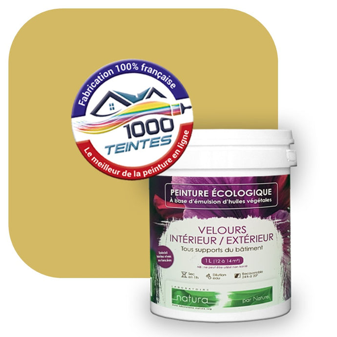 Peinture écologique Natura Tassili® Les Jaunes (L'Atelier by Edicolor 076D/076-D/076D1) Intérieur/Extérieur VELOURS