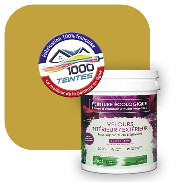 Peinture écologique Natura Tassili® Les Jaunes (L'Atelier by Edicolor 076E/076-E/076E1) Intérieur/Extérieur VELOURS