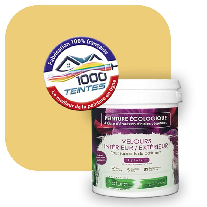Peinture écologique Natura Tassili® Les Jaunes (L'Atelier by Edicolor 077C/077-C/077C1) Intérieur/Extérieur VELOURS