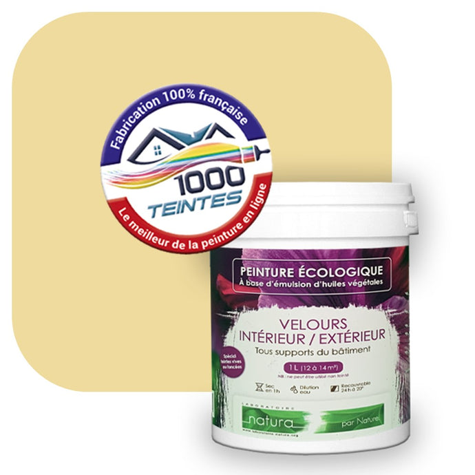 Peinture écologique Natura Tassili® Les Jaunes (L'Atelier by Edicolor 078B/078-B/078B1) Intérieur/Extérieur VELOURS