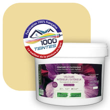 Charger l&#39;image dans la galerie, Peinture écologique Natura Tassili® Les Jaunes (L&#39;Atelier by Edicolor 078B/078-B/078B1) Intérieur/Extérieur VELOURS
