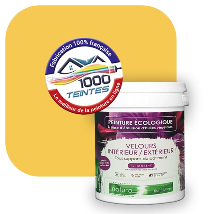 Peinture écologique Natura Tassili® Les Jaunes (L'Atelier by Edicolor 079D/079-D/079D1) Intérieur/Extérieur VELOURS