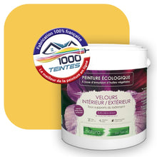 Charger l&#39;image dans la galerie, Peinture écologique Natura Tassili® Les Jaunes (L&#39;Atelier by Edicolor 079D/079-D/079D1) Intérieur/Extérieur VELOURS
