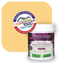 Charger l&#39;image dans la galerie, Peinture écologique Natura Tassili® Les Jaunes (L&#39;Atelier by Edicolor 081D/081-D/081D1) Intérieur/Extérieur VELOURS
