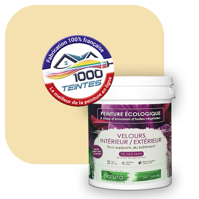 Peinture écologique Natura Tassili® Les Jaunes (L'Atelier by Edicolor 082A/082-A/082A1) Intérieur/Extérieur VELOURS