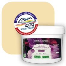 Charger l&#39;image dans la galerie, Peinture écologique Natura Tassili® Les Jaunes (L&#39;Atelier by Edicolor 082A/082-A/082A1) Intérieur/Extérieur VELOURS
