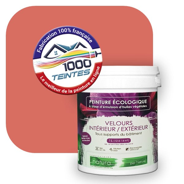 Peinture écologique Natura Tassili® Les Rouges (L'Atelier by Edicolor 106C/106-C/106C1) Intérieur/Extérieur VELOURS